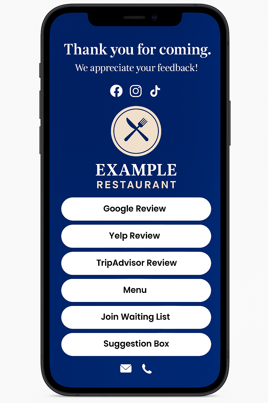 Stars on Tap landing example